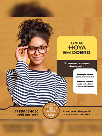 Lentes Hoya EM DOBRO (compre um par leve outro)